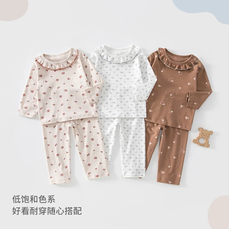Pure cotton autumn home wear for infants and toddlers