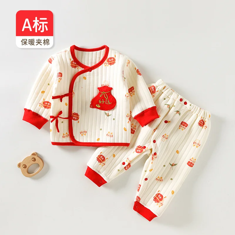 Infant and toddler spring and autumn underwear set