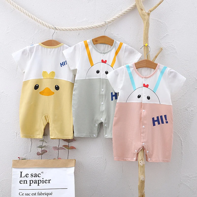 Thin summer crawling clothes for infants and toddlers