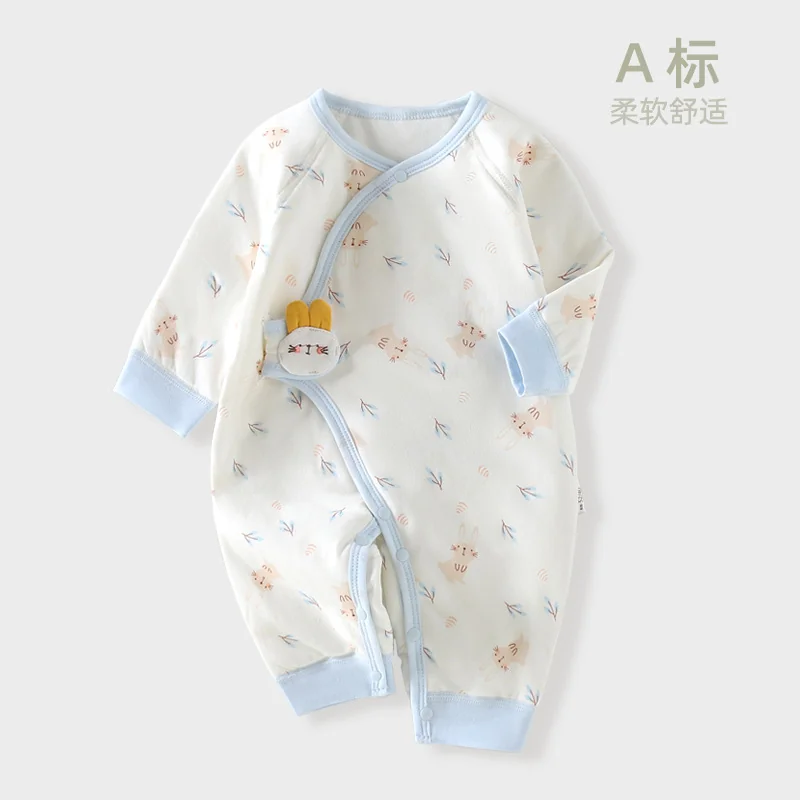 Infant and toddler autumn and winter jumpsuit made of pure cotton