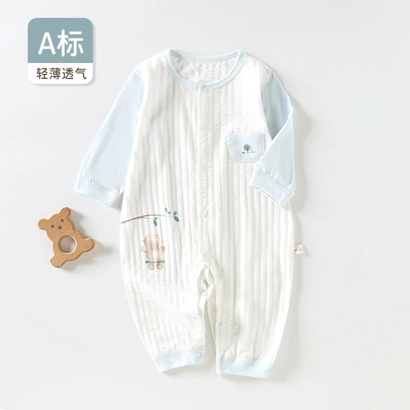 Thin summer crawling clothes for infants and toddlers