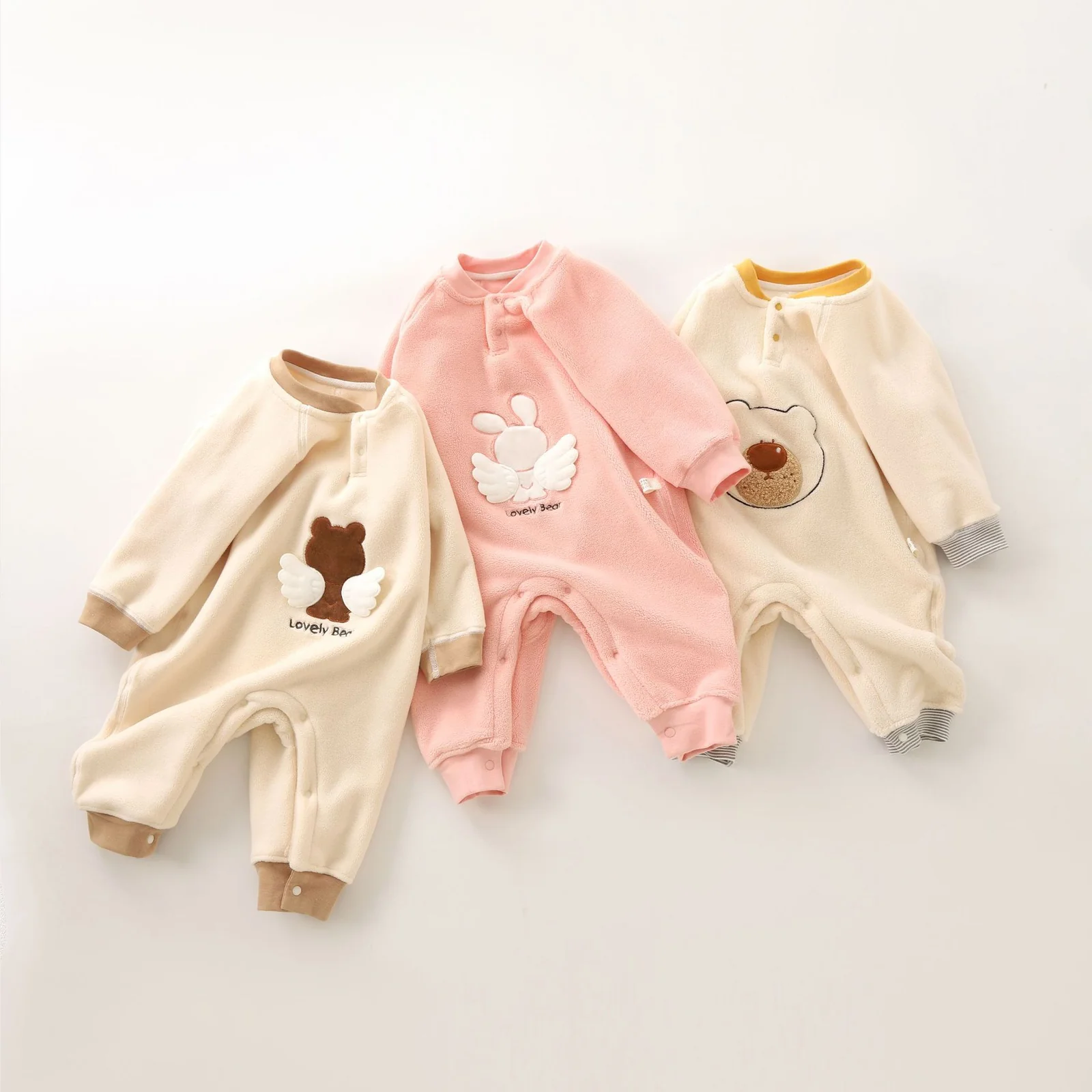 Fleece with cotton lining for infants and toddlers in autumn and winter