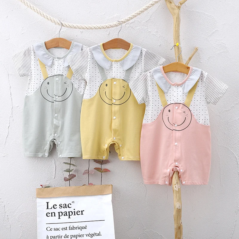 Thin summer crawling clothes for infants and toddlers