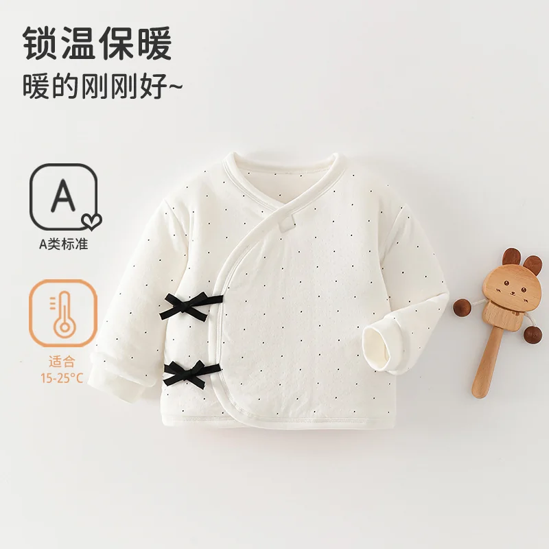 Autumn and winter cotton-padded clothes for infants and toddlers with thickened pure cotton padding