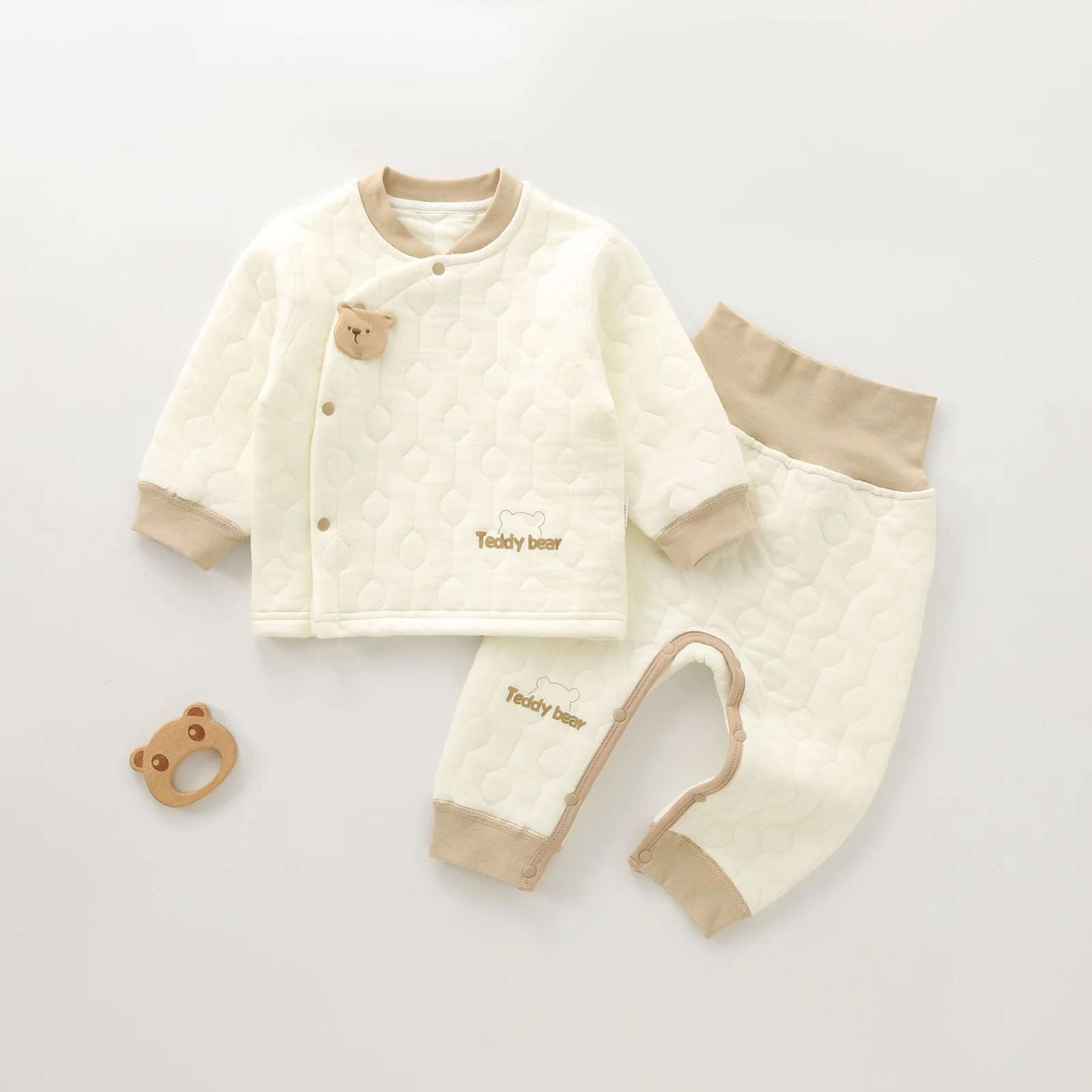 Infant and toddler autumn and winter set with cotton padding