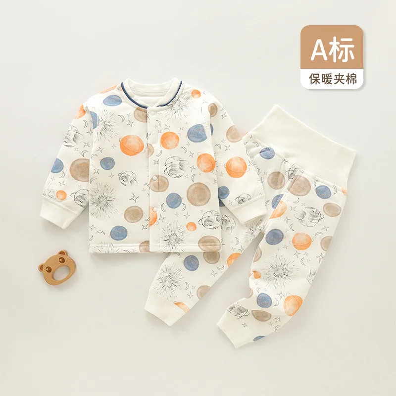 Girls' autumn and winter suit with cotton padding