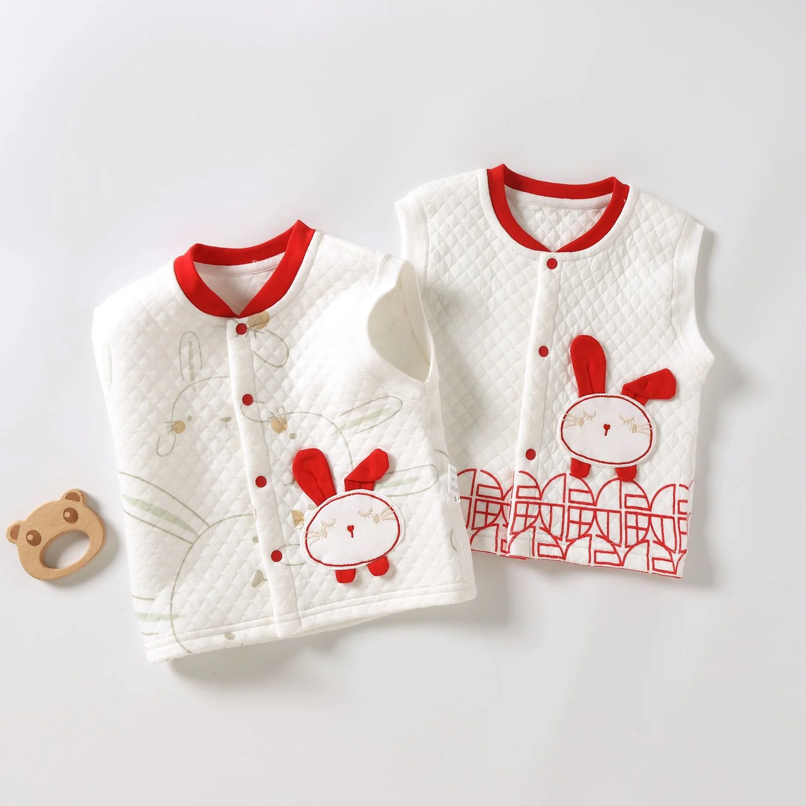 Pure cotton vests for infants and toddlers in spring and autumn