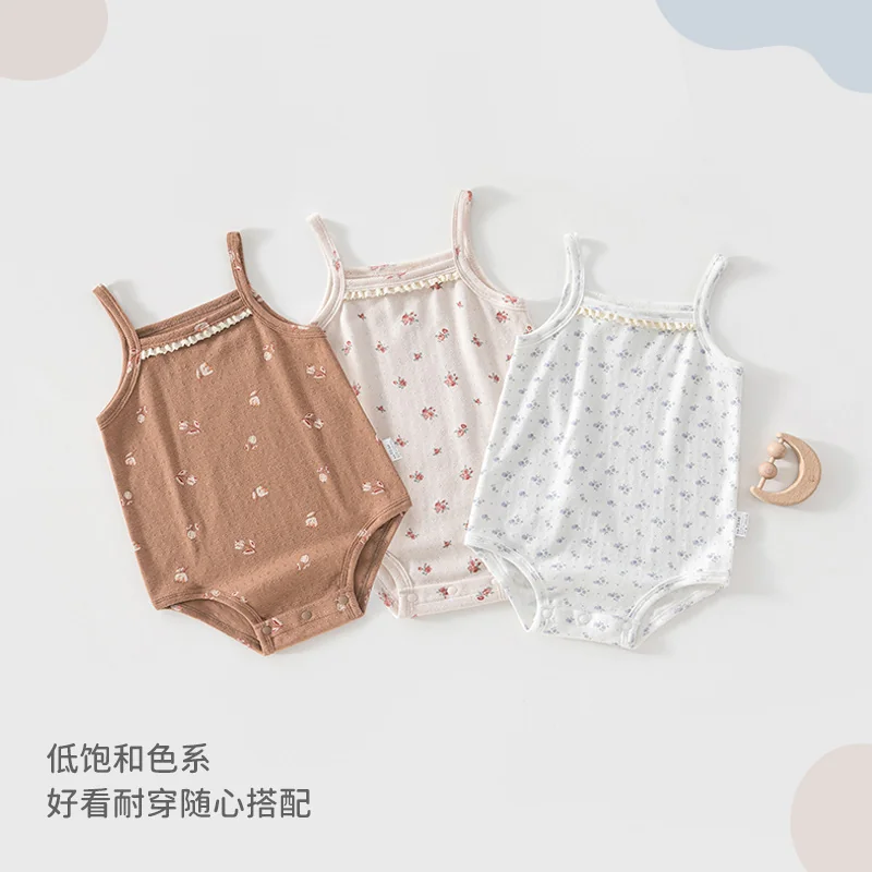 Summer triangular hatchcoat for girls, thin and pure cotton