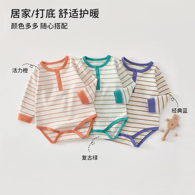 Spring and autumn crawling clothing for infants and toddlers