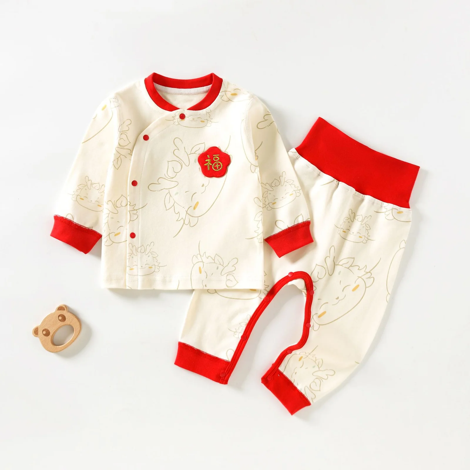 Pure cotton autumn and spring long Johns for infants and toddlers