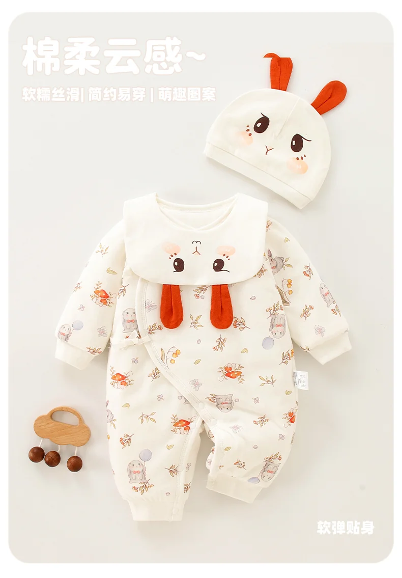 Girls' cotton-padded clothes for autumn and winter